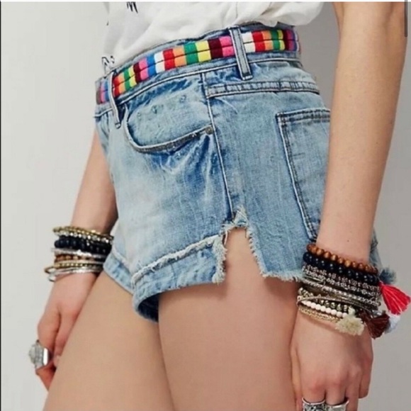 Free People Eliot Embroidered Cutoff Shorts - Picture 3 of 9